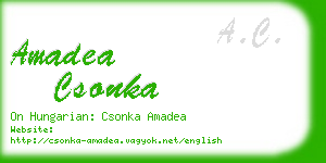 amadea csonka business card